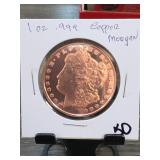 Morgan-Design Copper Round, One AVDP Ounce