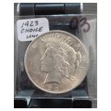 1923 Peace Dollar, Choice UNC