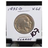 1935-D Buffalo Nickel, V.G.