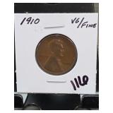1910 Lincoln Wheat Cent, VG/Fine