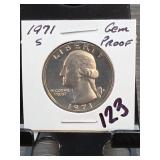 1971-S Washington Quarter, Proof