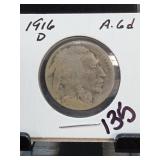 1916-D Buffalo Nickel