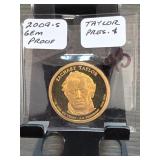 2009-S Taylor Presidential Dollar, Gem Proof