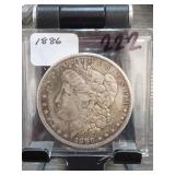 1896 Morgan Dollar, About UNC, Silver
