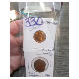 3 Lincoln Wheat Cent Rolls, 1909-1958