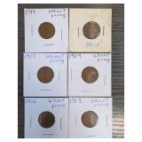 1935, 1936 & 1939 Silver Washington Quarters
