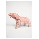 Pink Veined Bear Sculpture