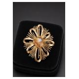 Trifari Sunburst Brooch