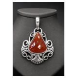 Carolyn Pollack Sterling Silver Carnelian Pendant