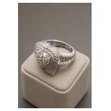 Judith Ripka Sterling Silver Ring Size 6.5