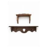 Vintage Wooden Heart-Cutout Shelf And Rack Set
