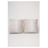 Pair Of Blush Antelope Print Throw Pillows