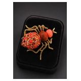 Joan Rivers Spider Brooch
