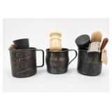 Bass Mugs With Shaving Accessories Lot
