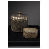 Jeanna Ornate Oval Velvet-Lined Trinket Box