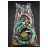 Turquoise & Beaded Jewelry Lot