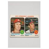 1972 Strikeout Leaders Carlton & Ryan Card