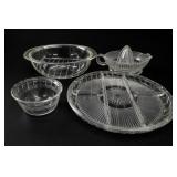Clear Glass Serving & Divided Dish Lot