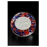 Betsy Ross Millefiori Glass Paperweight St. Clair