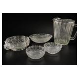 Jeannette Iris & Herringbone Glassware Set