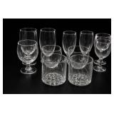 Mixed Clear Stemmed Glassware Lot