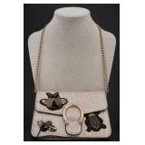 Steve Madden Glitter Embellished Clutch