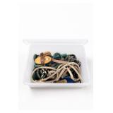 Mixed Horse Tack & Halters In Storage Tote