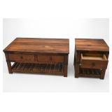 Parota Wood Coffee Table & End Table Set