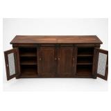 Parota Wood TV Console Cabinet