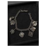 Bracelet With Six Sterling Silver Charms 24g