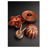 Vintage Copper Jello Mold Set
