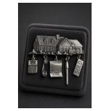 JJ Jonette Pewter Real Estate Brooch