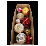 Vintage Glass Christmas Ornaments Boxed Lot
