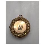 Gold-Filled W Monogram Locket