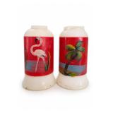 Plastic Flamingo & Palm Tree Salt-Pepper Set