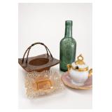 Mixed Decorative Glass, Ceramic & Woven Items