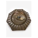 Vintage Brass Floral Ashtray Made In India