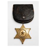 Deputy Sheriff Star Badge & Leather Case
