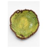 Signed BJ Barden Leaf-Form Ceramic Dish