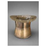 Art Deco Brass Top Hat Wine Cooler