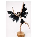 Native American Kachina Figure With Feathers