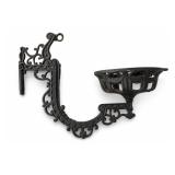 Cast Iron Ornate Wall Oil Lamp Bracket