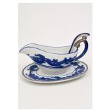 Bombay Blue & White Gravy Boat Set