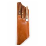 3-Piece Stainless Steel Knife Set w/ Sheath
