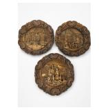 Neuschwanstein & Scenic Carved Wood Wall Plaques