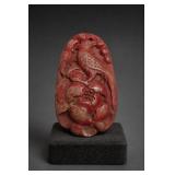 Carved Chinese Red Stone Pendant