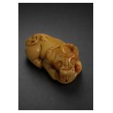 Chinese Carved Foo Dog Pendant