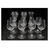 Clear Mixed Stemmed Glassware Set