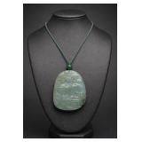 Carved Landscape Pendant Necklace