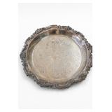 By Rool Bristol Silverplate Engraved Tray